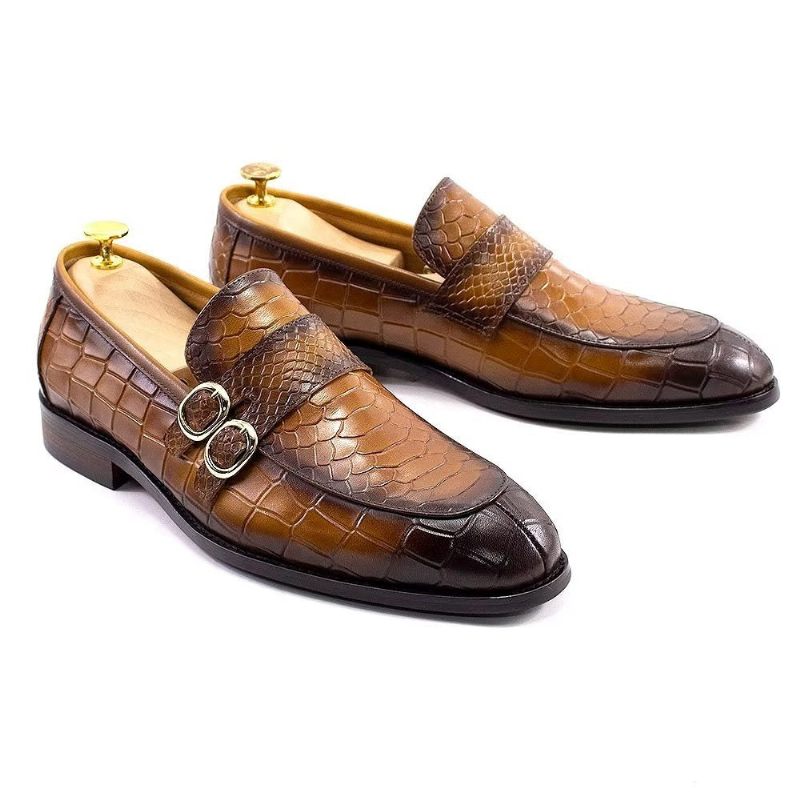 Férfi Hivatalos Cipő Valódi Bőr Elegáns Crocformal Classic Brogues - Barna