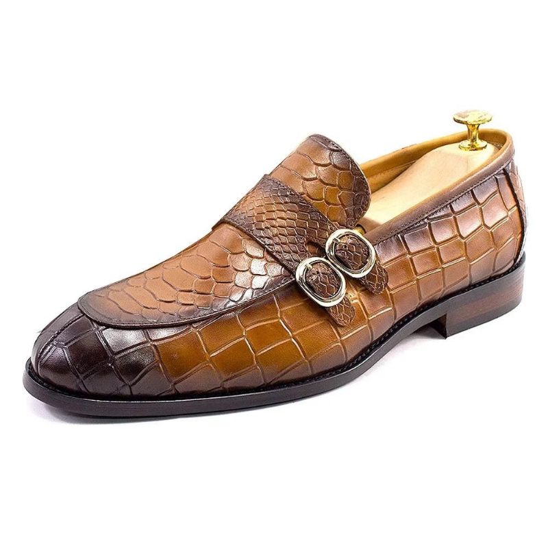 Férfi Hivatalos Cipő Valódi Bőr Elegáns Crocformal Classic Brogues - Barna