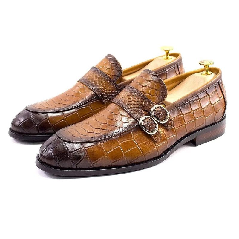 Férfi Hivatalos Cipő Valódi Bőr Elegáns Crocformal Classic Brogues - Barna