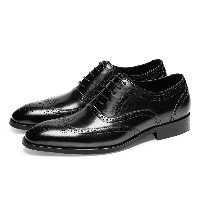 Férfi Hivatalos Cipők Bőr Fűzős Brogues - Fekete