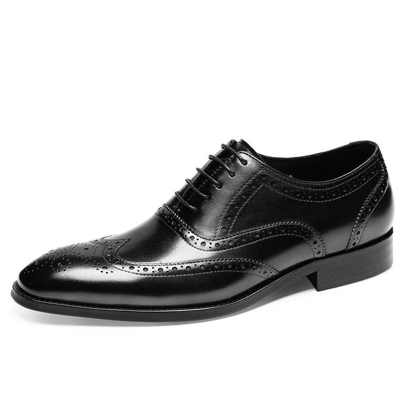 Férfi Hivatalos Cipők Bőr Fűzős Brogues - Fekete