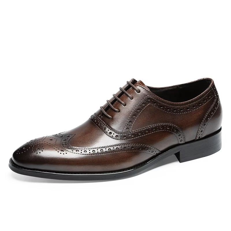 Férfi Hivatalos Cipők Bőr Fűzős Brogues - Kávé