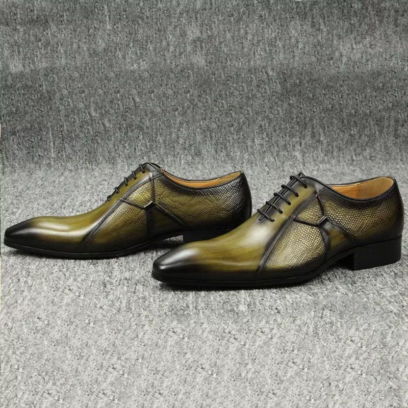 Férfi Hivatalos Cipők Deluxe Bőrből Készült Chicopulent Nuptial Brogues - Zöld