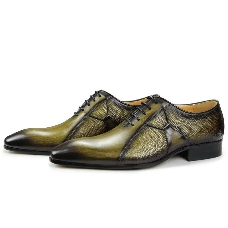 Férfi Hivatalos Cipők Deluxe Bőrből Készült Chicopulent Nuptial Brogues - Zöld