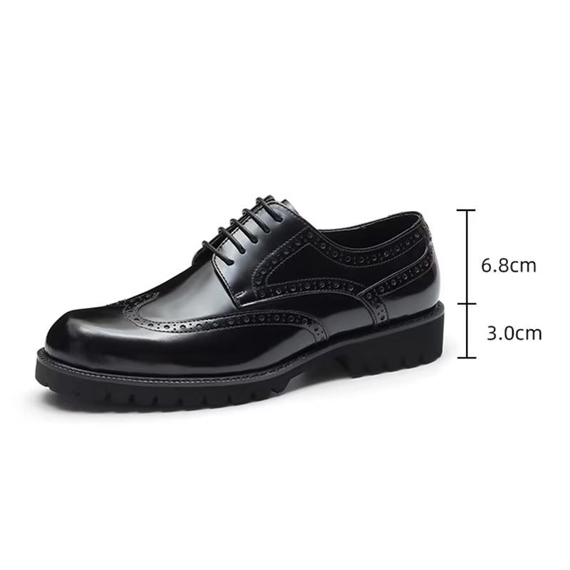 Férfi Hivatalos Cipők Dombornyomott Elegance Brogue Ruhacipő - Fekete