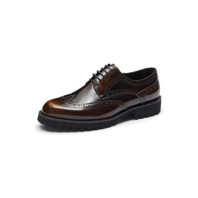 Férfi Hivatalos Cipők Dombornyomott Elegance Brogue Ruhacipő - Kávé