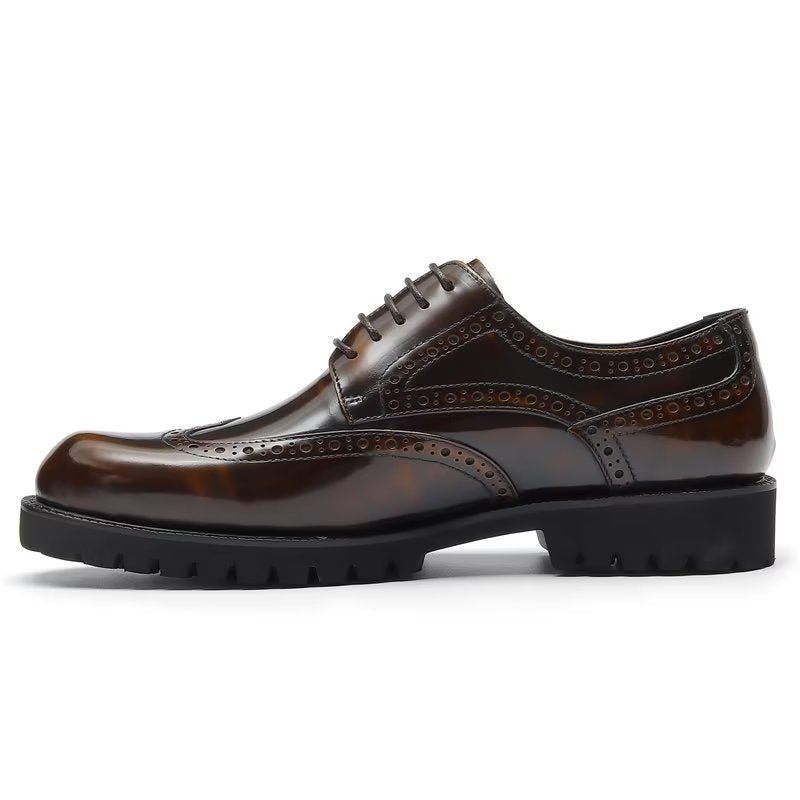 Férfi Hivatalos Cipők Dombornyomott Elegance Brogue Ruhacipő - Kávé