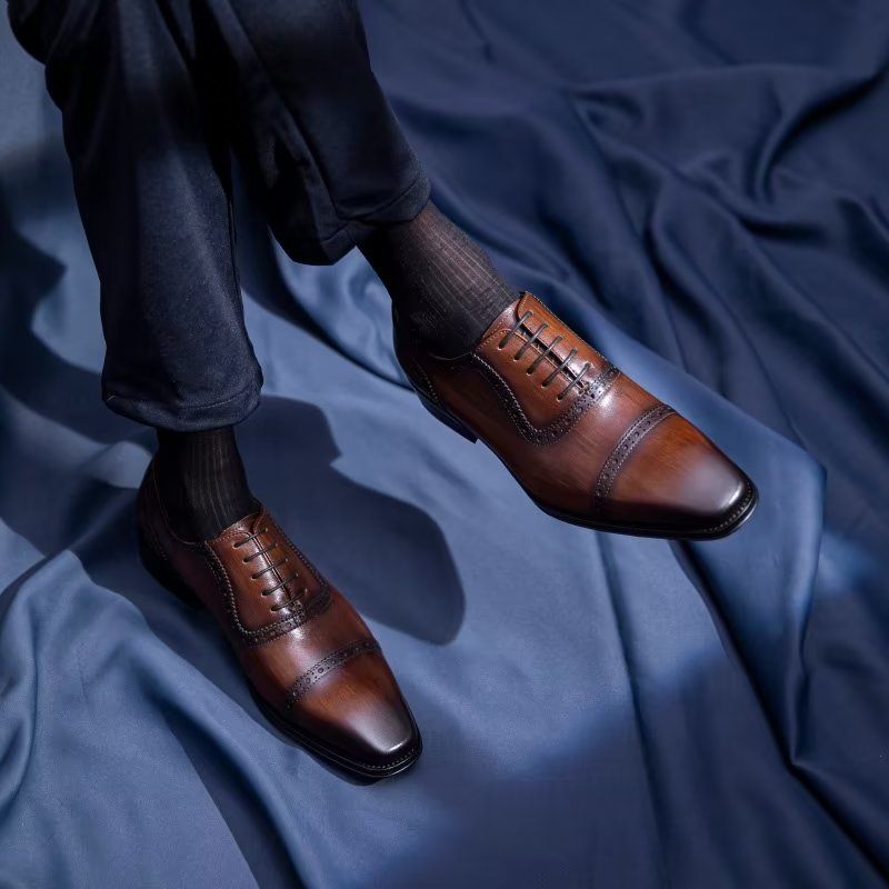 Férfi Hivatalos Cipők Elegáns Brogues - Kávé