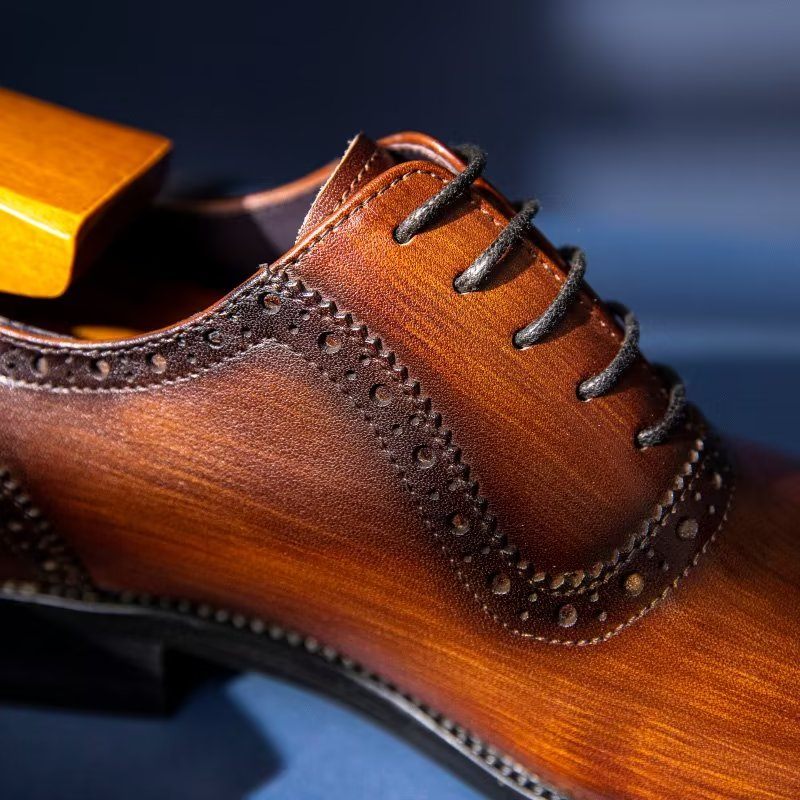 Férfi Hivatalos Cipők Elegáns Brogues - Kávé