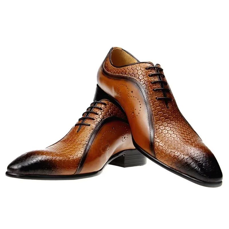 Férfi Hivatalos Cipők Elegáns Esküvői Brogues - Barna