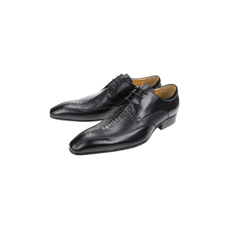 Férfi Hivatalos Cipők Elegáns Krokodilbőr Luxus Brogue Oxford