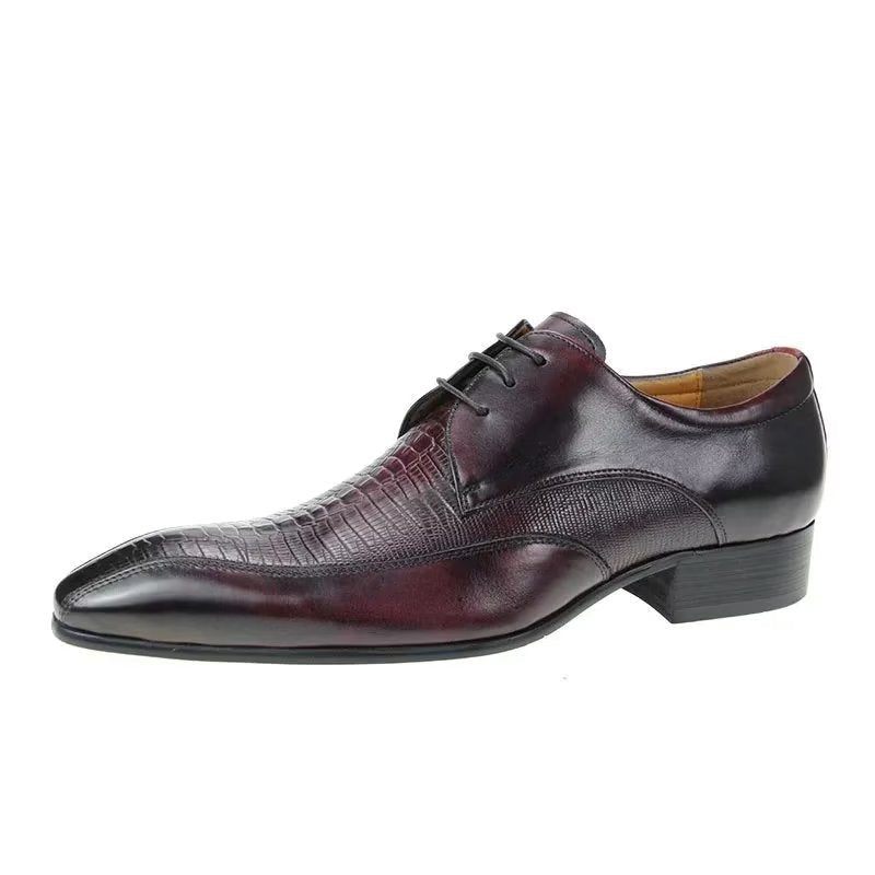 Férfi Hivatalos Cipők Elegáns Krokodilbőr Luxus Brogue Oxford - Piros