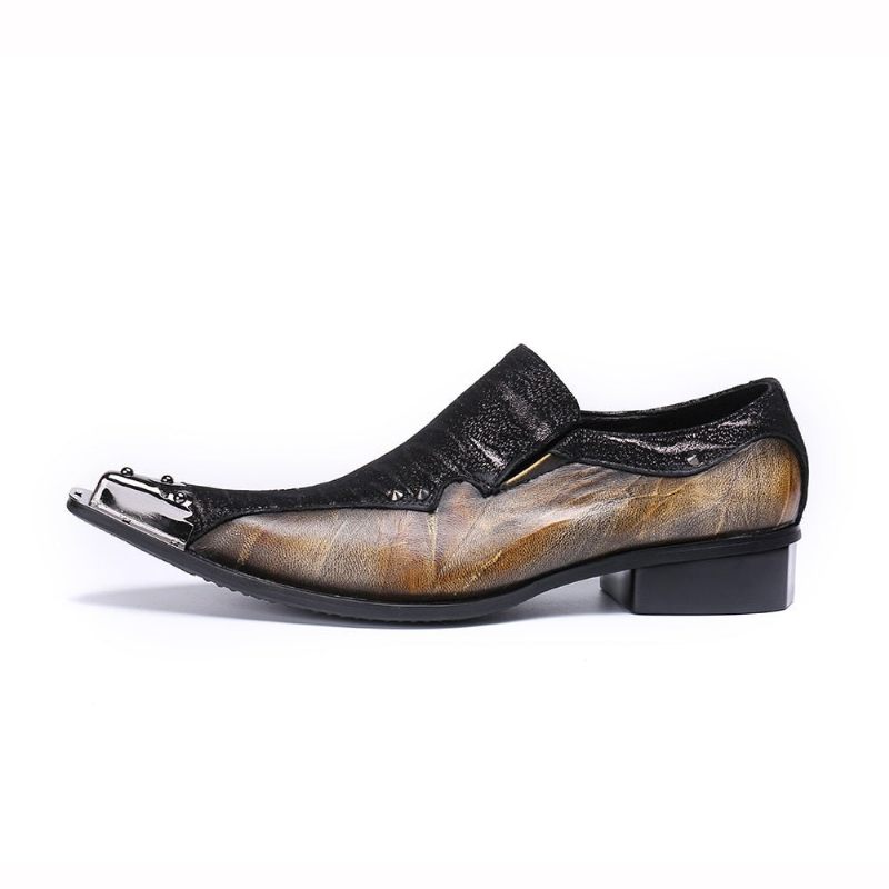 Férfi Hivatalos Cipők Eleganza Exotic Dress Loafers - Kávé