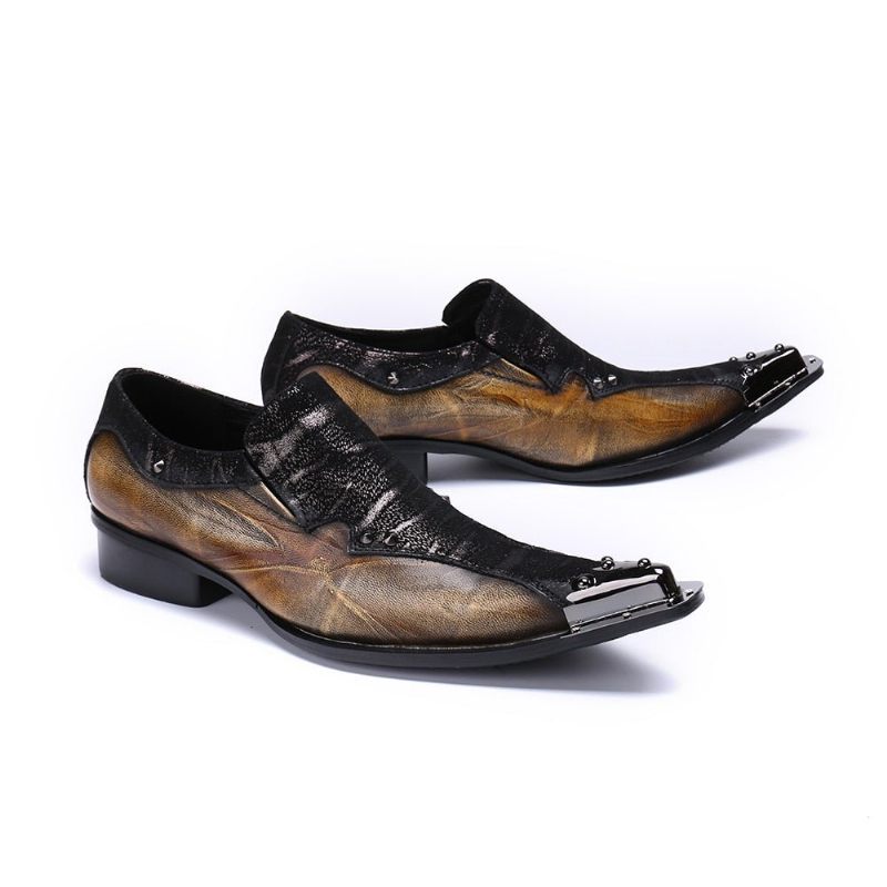 Férfi Hivatalos Cipők Eleganza Exotic Dress Loafers - Kávé