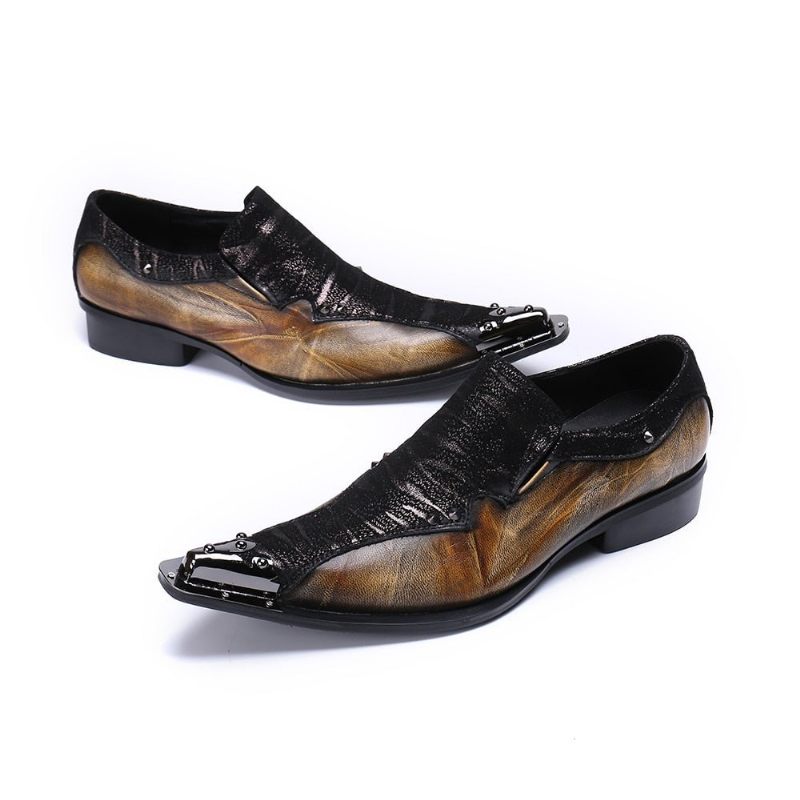 Férfi Hivatalos Cipők Eleganza Exotic Dress Loafers - Kávé