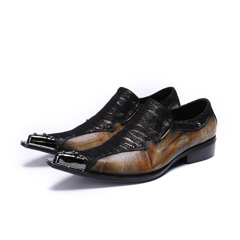 Férfi Hivatalos Cipők Eleganza Exotic Dress Loafers - Kávé