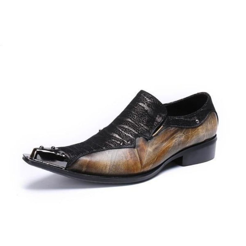 Férfi Hivatalos Cipők Eleganza Exotic Dress Loafers - Kávé