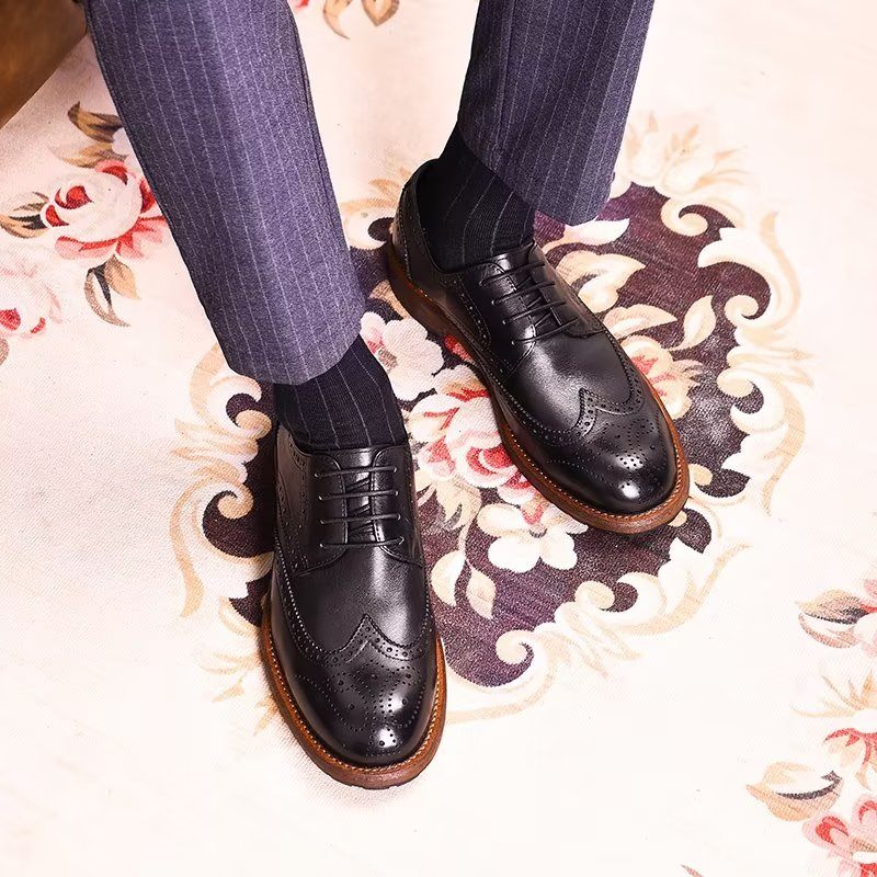 Férfi Hivatalos Cipők Exquisite Brogues - Fekete