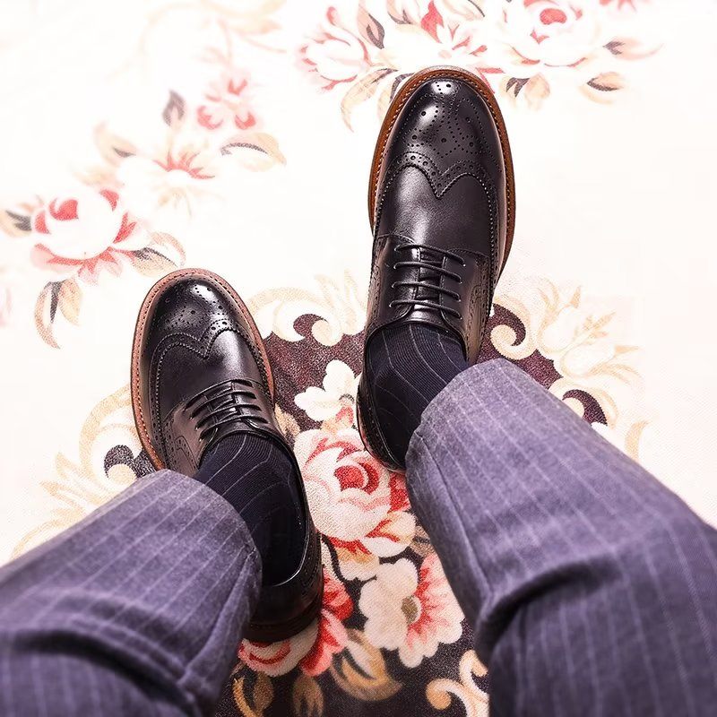 Férfi Hivatalos Cipők Exquisite Brogues - Fekete