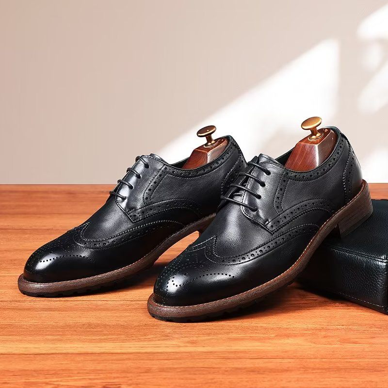 Férfi Hivatalos Cipők Exquisite Brogues - Fekete