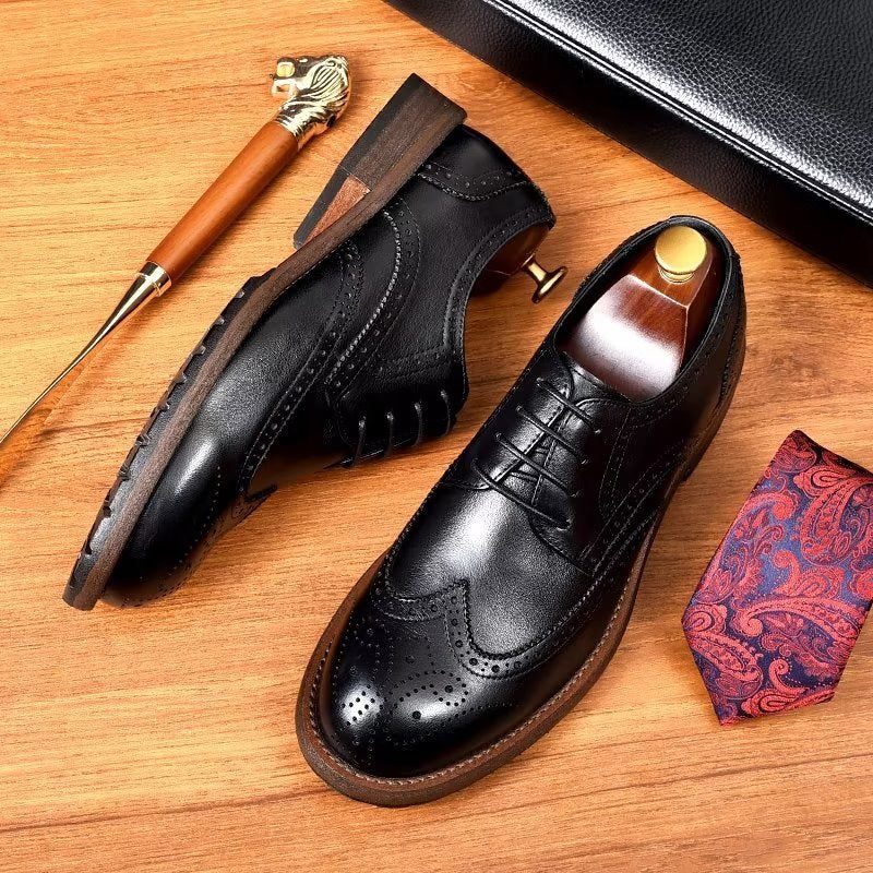 Férfi Hivatalos Cipők Exquisite Brogues - Fekete