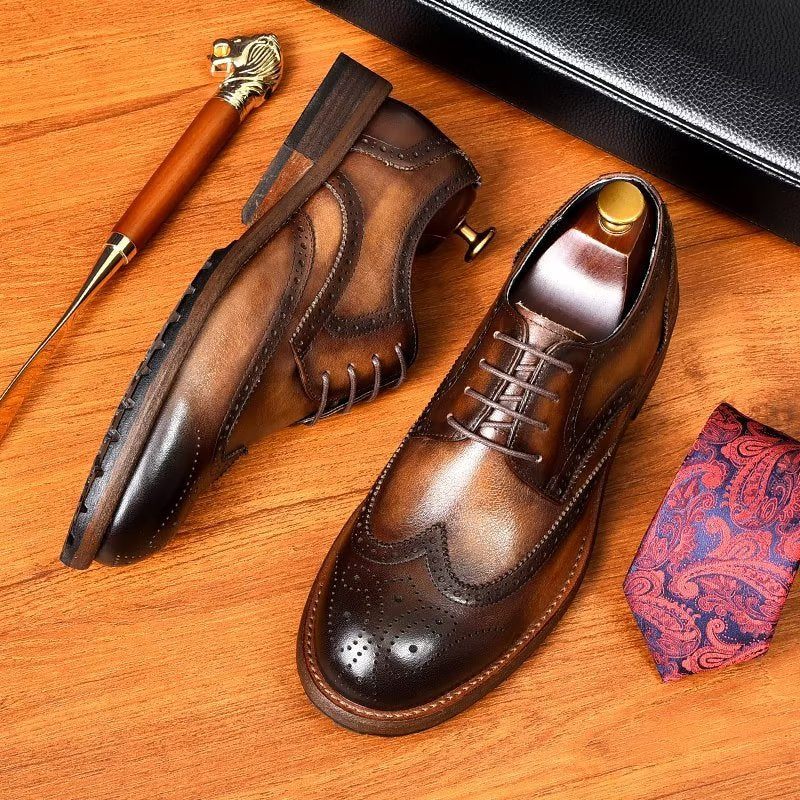 Férfi Hivatalos Cipők Exquisite Brogues - Kávé