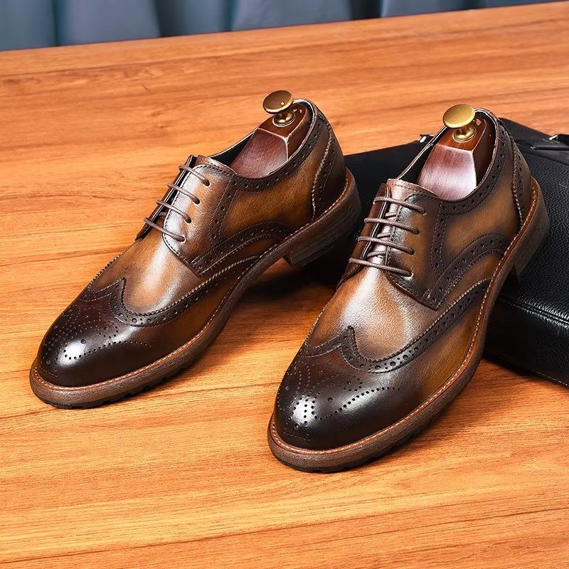 Férfi Hivatalos Cipők Exquisite Brogues - Kávé