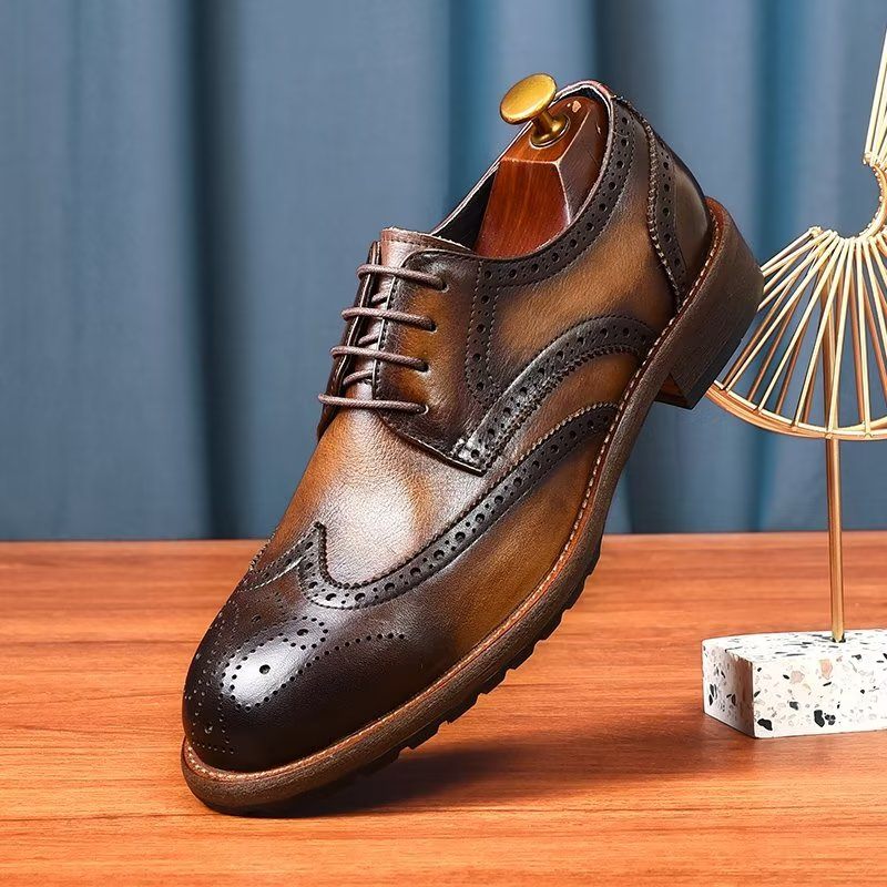 Férfi Hivatalos Cipők Exquisite Brogues - Kávé