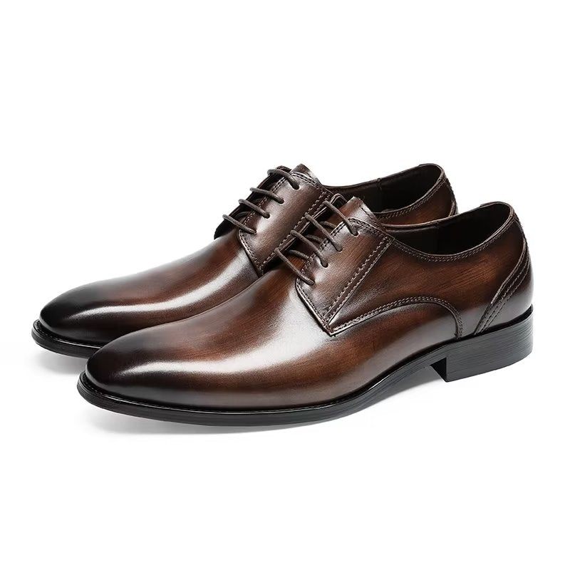 Férfi Hivatalos Cipők Exquisite Pattern Derbies Ruhacipők - Kávé