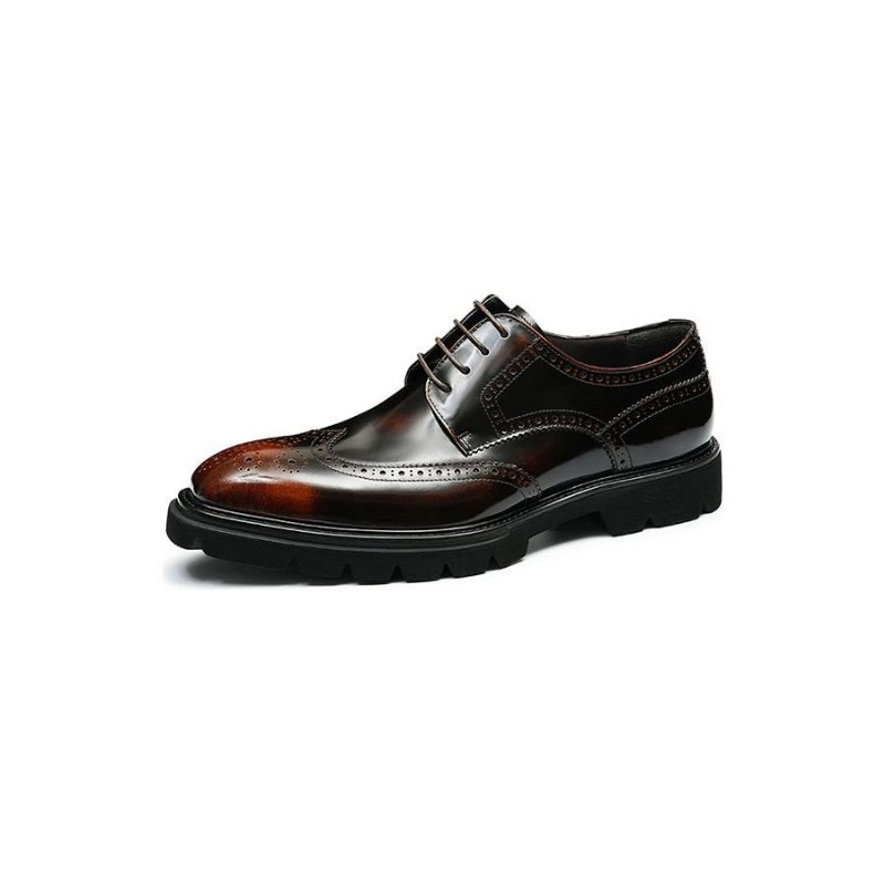 Férfi Hivatalos Cipők Luxus Brogue Oxford Ruhacipők - Kávé