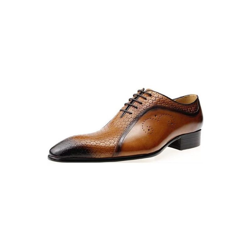 Férfi Hivatalos Cipők Pazar Bőr Brogue Wedding Oxfords - Barna