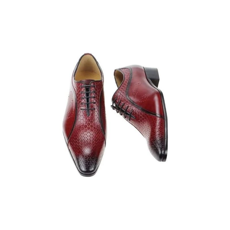 Férfi Hivatalos Cipők Pazar Bőr Brogue Wedding Oxfords - Piros