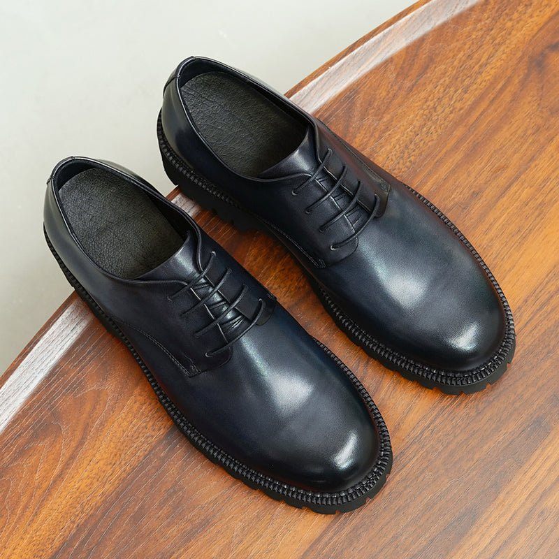 Férfi Hivatalos Cipők Tehénbőr Fűzős Brogues - Fekete