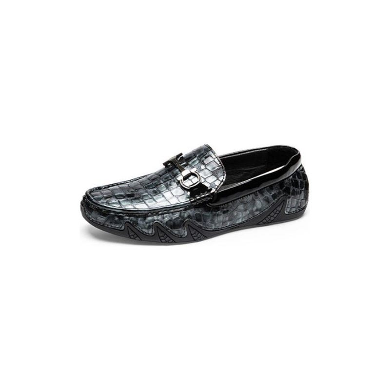 Férfi Naplopók Alligator Slip-on Loafers - Kék