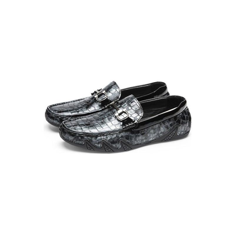 Férfi Naplopók Alligator Slip-on Loafers - Kék