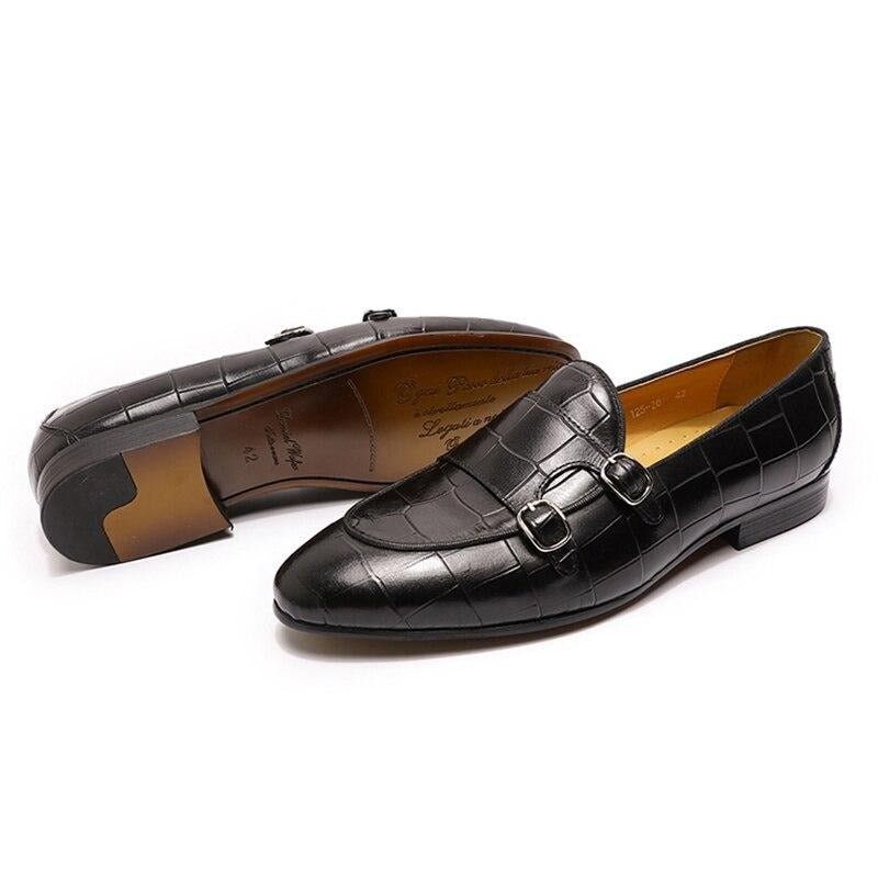 Férfi Naplopók Alliluxe Exotic Slip On Loafers - Fekete