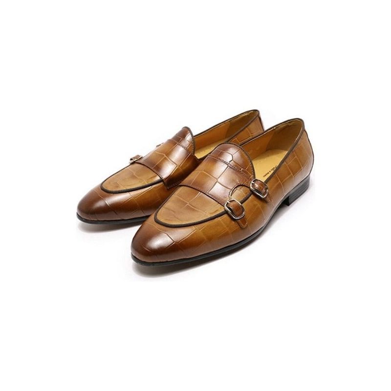 Férfi Naplopók Alliluxe Exotic Slip On Loafers - Kávé