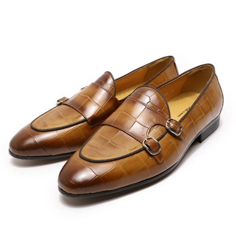 Férfi Naplopók Alliluxe Exotic Slip On Loafers - Kávé