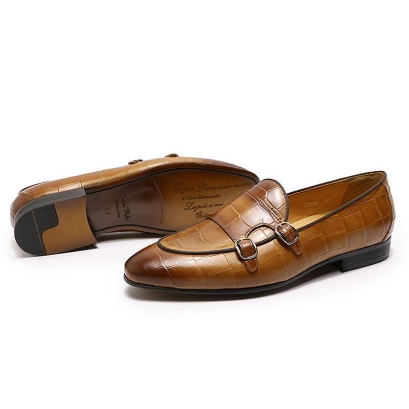 Férfi Naplopók Alliluxe Exotic Slip On Loafers - Kávé