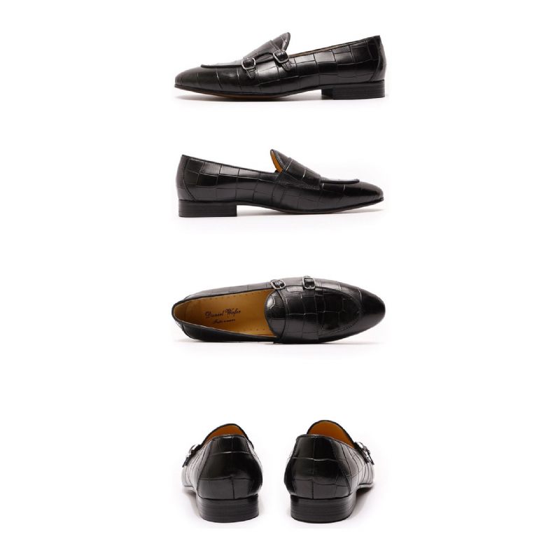 Férfi Naplopók Alliluxe Exotic Slip On Loafers - Fekete