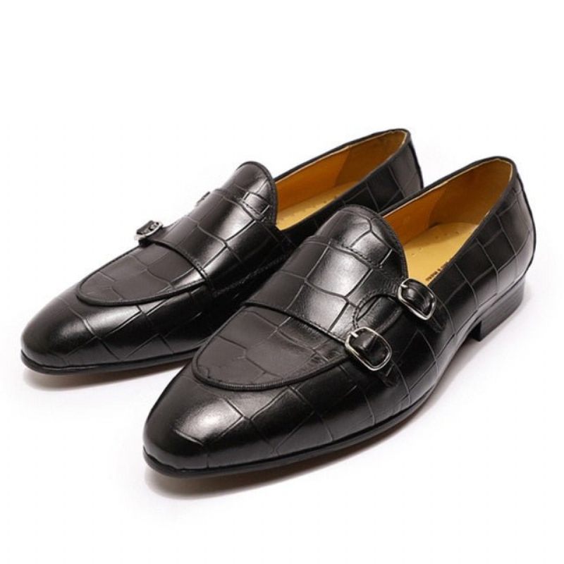 Férfi Naplopók Alliluxe Exotic Slip On Loafers - Fekete