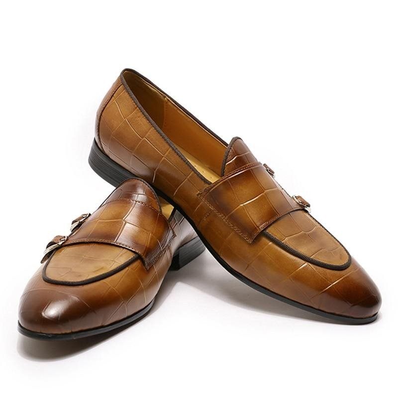 Férfi Naplopók Alliluxe Exotic Slip On Loafers - Kávé