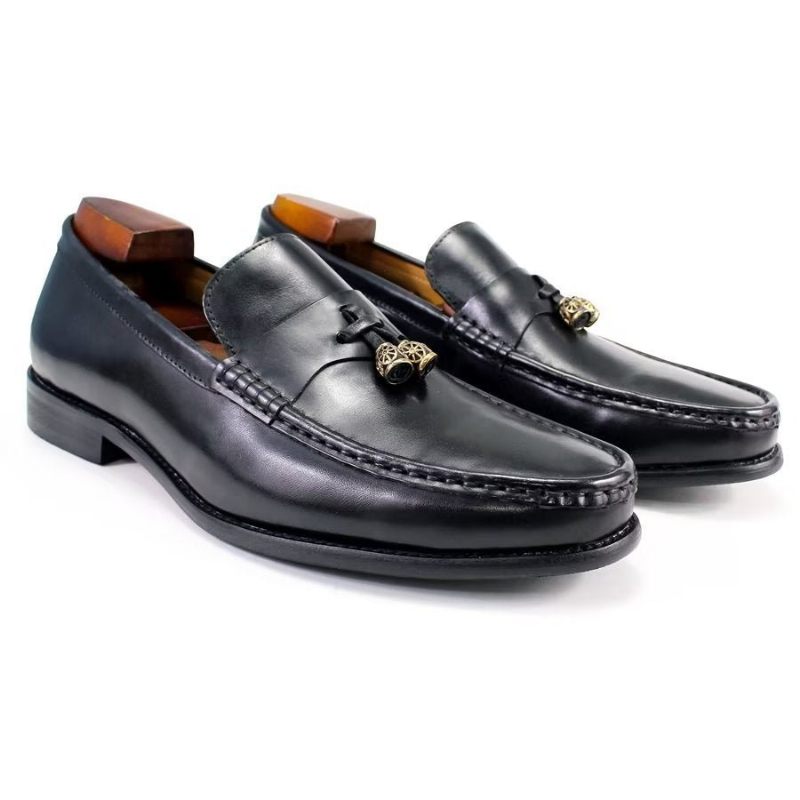 Férfi Naplopók Brogue Slip Ons - Fekete