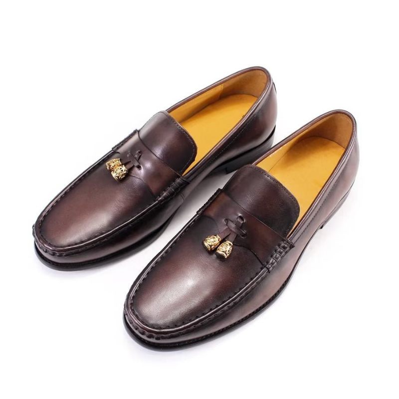 Férfi Naplopók Brogue Slip Ons - Kávé