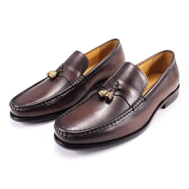 Férfi Naplopók Brogue Slip Ons - Kávé