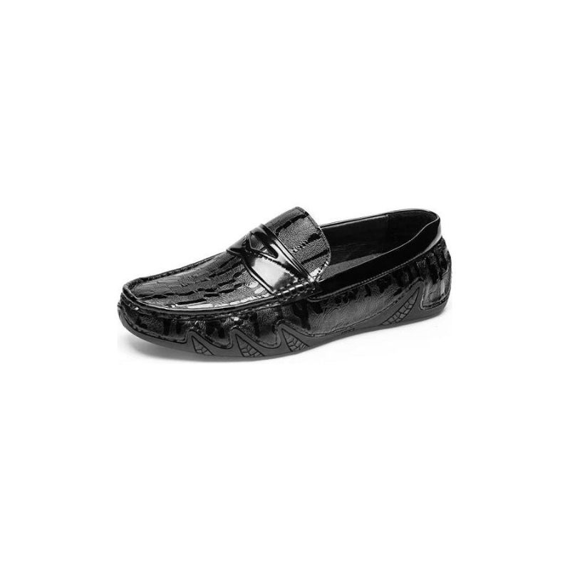 Férfi Naplopók Croc Pattern Elegáns Slip On Loafers