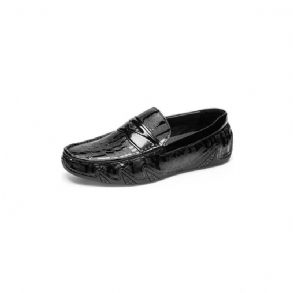 Férfi Naplopók Croc Pattern Elegáns Slip On Loafers