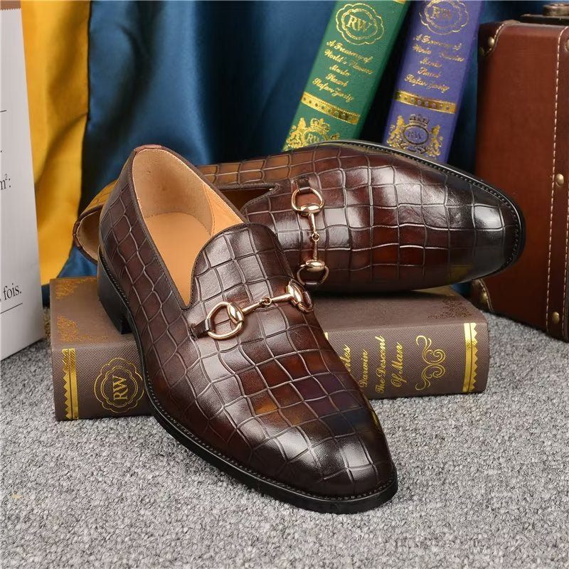 Férfi Naplopók Hazel Luxus Elegáns Slip-on Loafers - Kávé