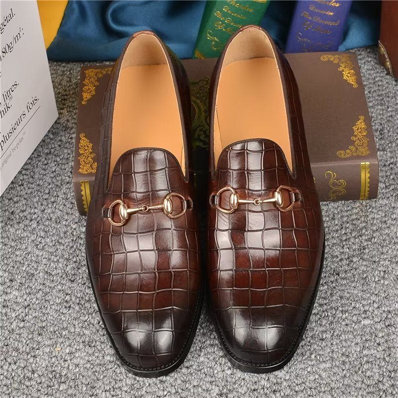 Férfi Naplopók Hazel Luxus Elegáns Slip-on Loafers - Kávé