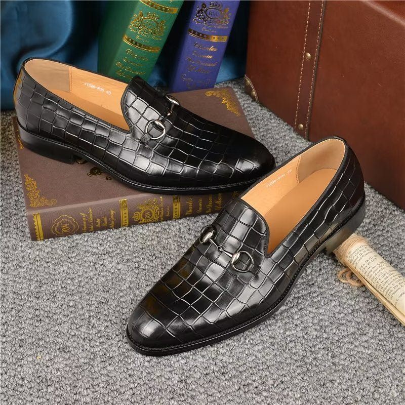 Férfi Naplopók Hazel Luxus Elegáns Slip-on Loafers - Fekete